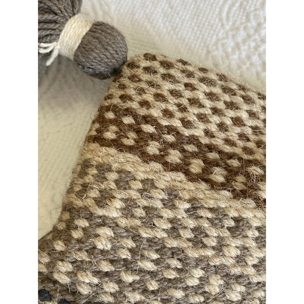 Boho Woven Wool Blend Pillow Covers 2 Pack‎ with Tassels Decorative Throw